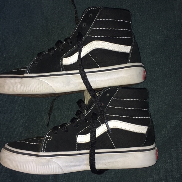 vans black high tops kids